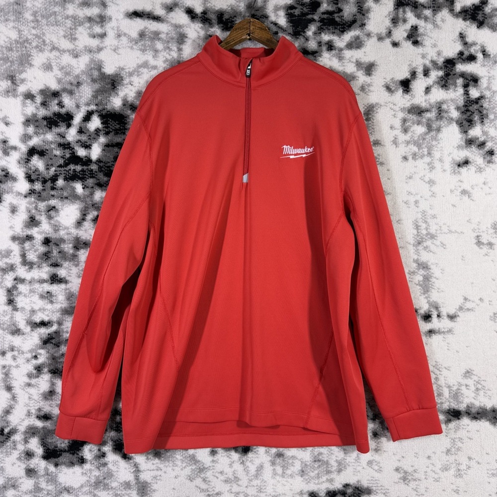 Cutter & Buck Pullover Mens Size Extra Large Red Milwaukee Performance Golf Prep